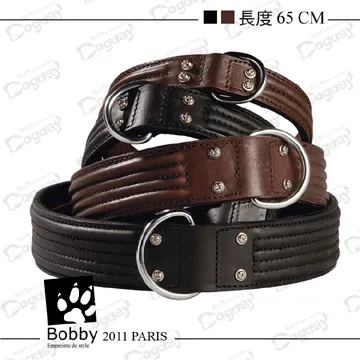 狗日子《Bobby》軍風皮革項圈-咖啡色/黑色-45公分 歷史價格詳細信息