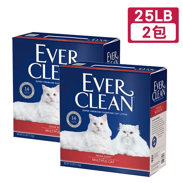 《藍鑽 EVER CLEAN》 低過敏抗菌結塊貓砂（紅標）25lb 歷史價格詳細信息