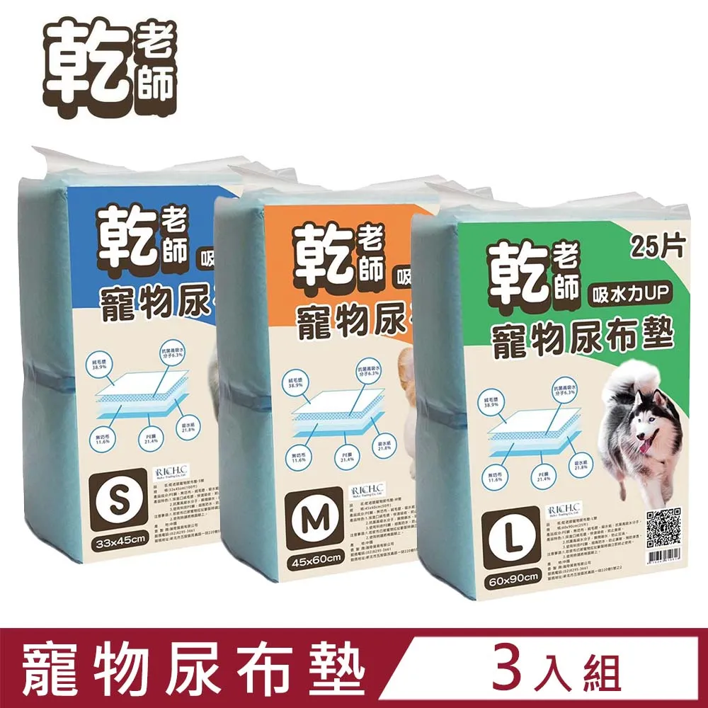 RICH.C瑞奇 乾老師-寵物尿布墊，輕薄堅韌不易側漏、回滲，速乾不溢臭，三種尺寸S/M/L 歷史價格詳細信息