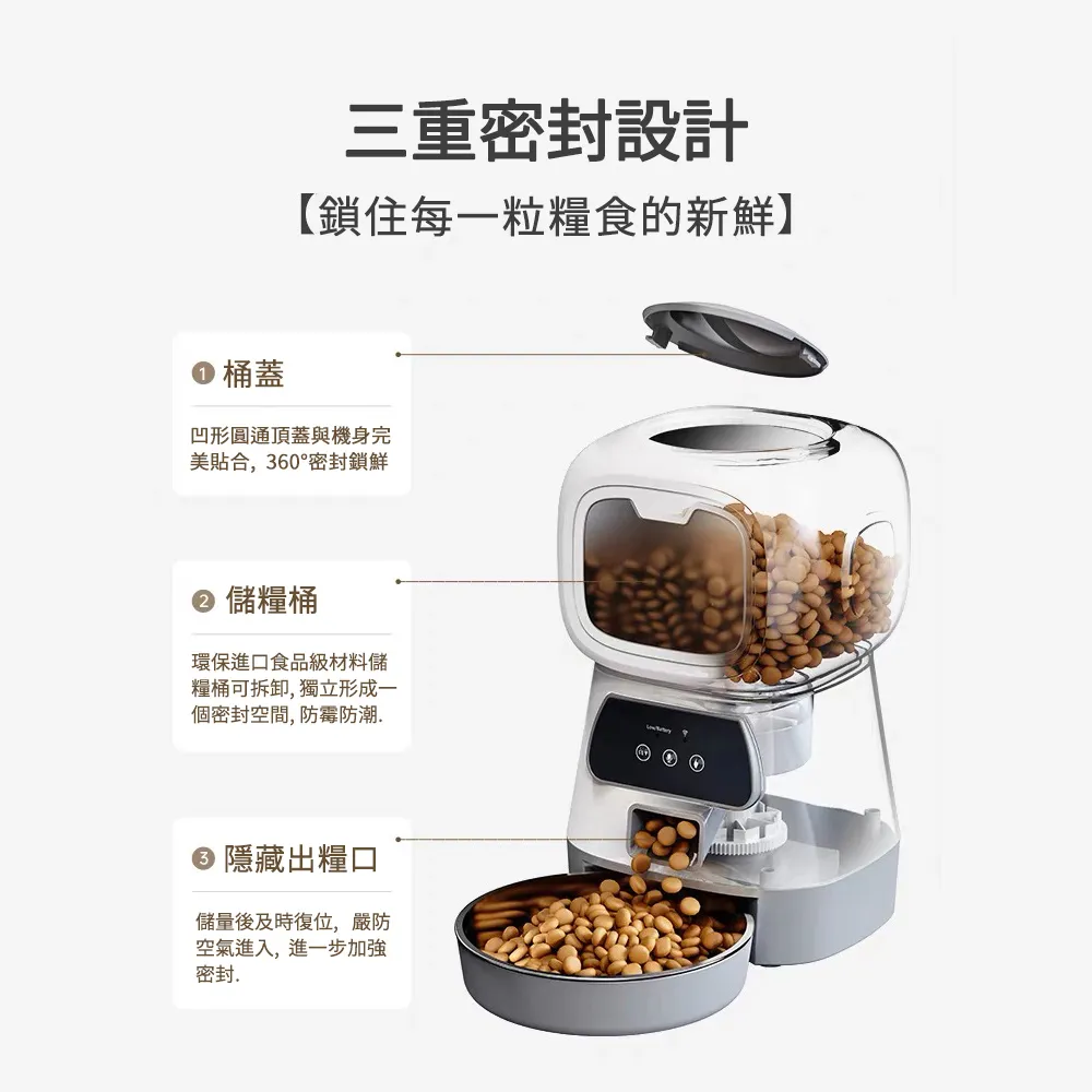 寵物智能餵食器【AH-416】六格 自動餵食器 智能 定時定量 餵食 寵物用品 貓狗 飼料機 甜甜圈 歷史價格詳細信息