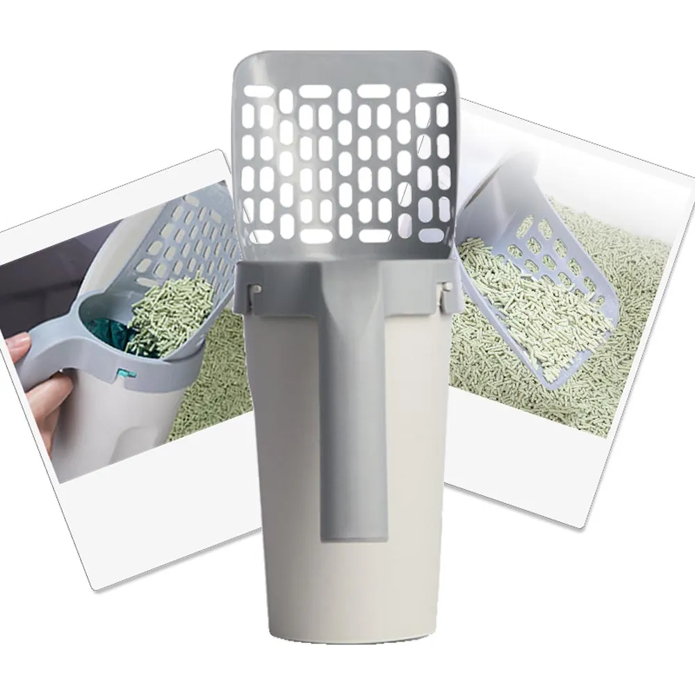 【貓砂鏟】一體式貓砂鏟 自帶垃圾桶 鏟屎便捷 垃圾袋 歷史價格詳細信息