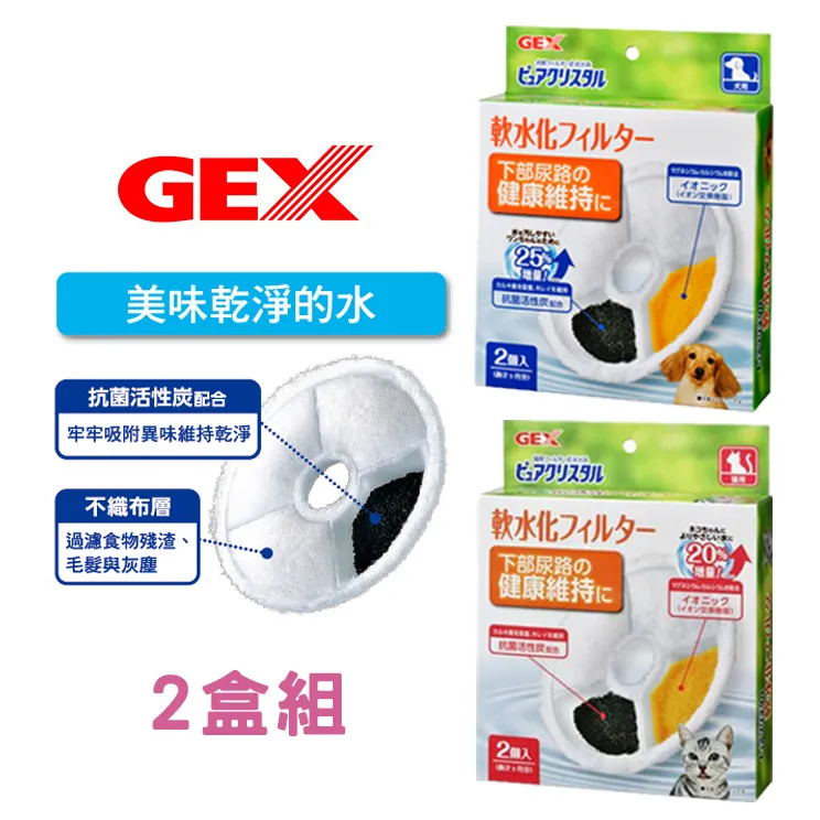 【GEX】貓用飲水器濾棉濾材/替換芯(軟水) 4入/盒 歷史價格詳細信息