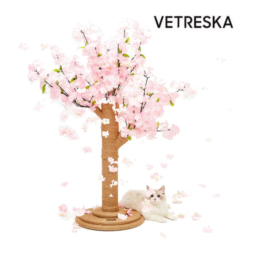 Vetreska 未卡 櫻花樹 貓爬架 造型爬架 貓抓板 樹 貓 爬架 貓跳台 櫻花 穩固不倒 家居擺設 歷史價格詳細信息