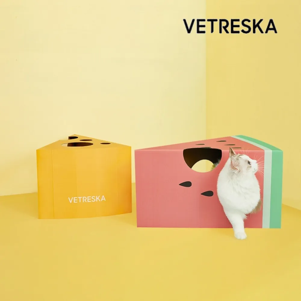 【Vetreska 未卡】西瓜、桃子貓抓盒 兩款可選(自帶貓窩的可愛抓板 西瓜哥哥真桃氣 桃子妹妹很美麗) 歷史價格詳細信息