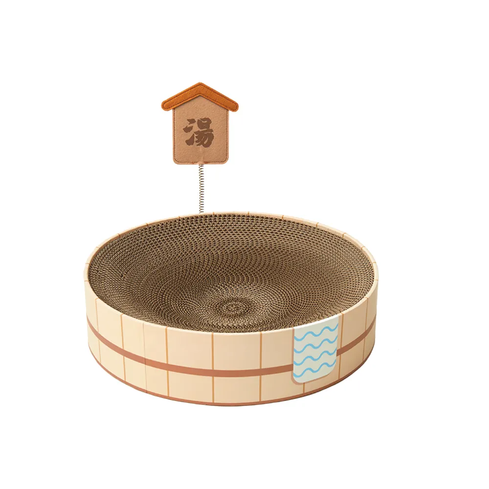 PurLab 溫泉湯貓抓板 貓抓板 溫泉 湯屋 貓玩具 貓用品 寵物用品 抓板 貓窩 紙抓板 瓦愣紙 歷史價格詳細信息