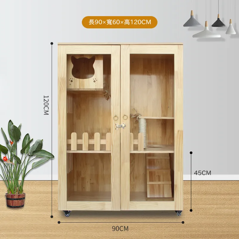 寵物貓別墅 雙層木質貓咪別墅 貓跳台 寵物窩 實木寵物窩 歷史價格詳細信息