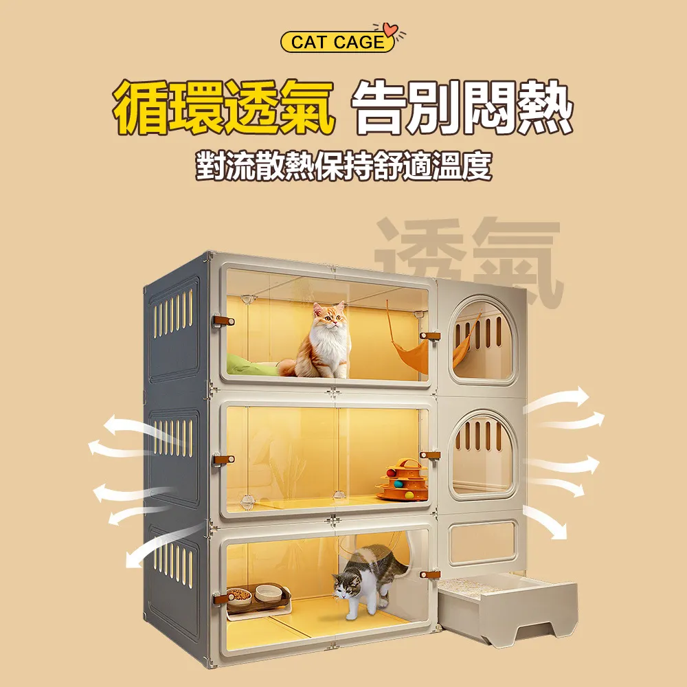 貓籠子貓別墅帶廁所養貓大櫃子 兩列兩層基礎款 價格比較,價格查詢,歷史價格詳細信息