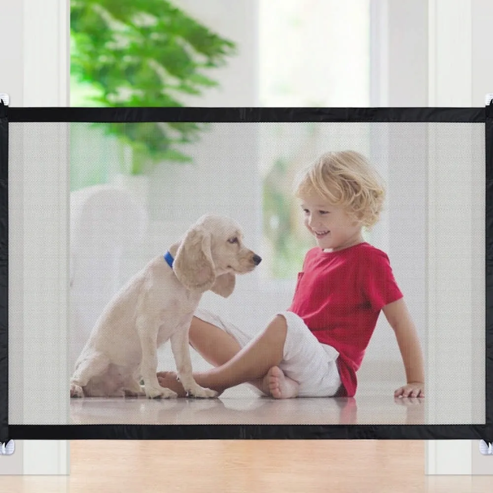 寵物安全隔離網 圍欄 門欄 護網(便攜可拆 柵欄 護欄 狗柵欄 寵物柵欄 寵物圍欄 長度可選110 / 180cm) 歷史價格詳細信息