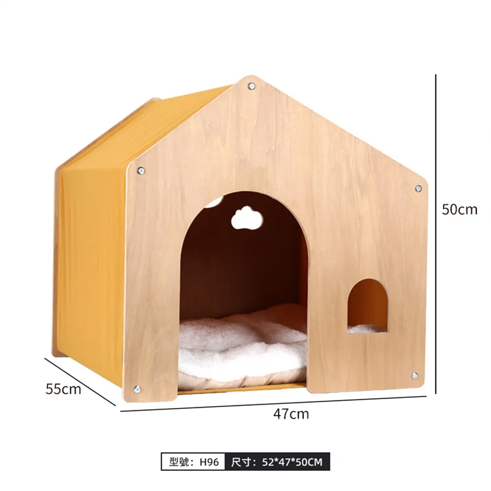 狗窩 貓窩 通用狗窩貓咪房子貓屋半封閉式窩床用品 中大號尺寸議價超夯 精品 歷史價格詳細信息