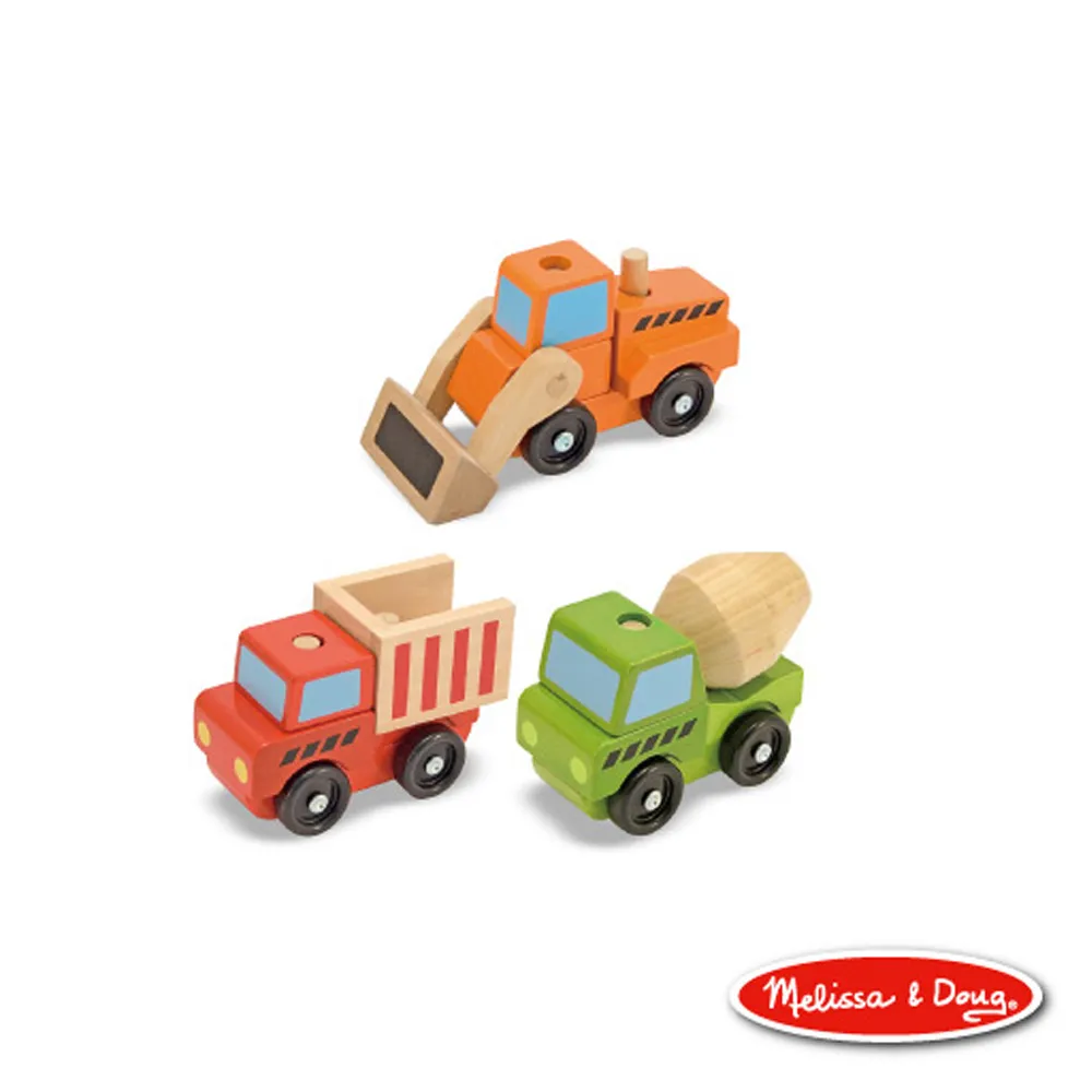 美國 瑪莉莎 Melissa & Doug美國  疊疊樂系列–木製工程積木組合車[免運費] 歷史價格詳細信息