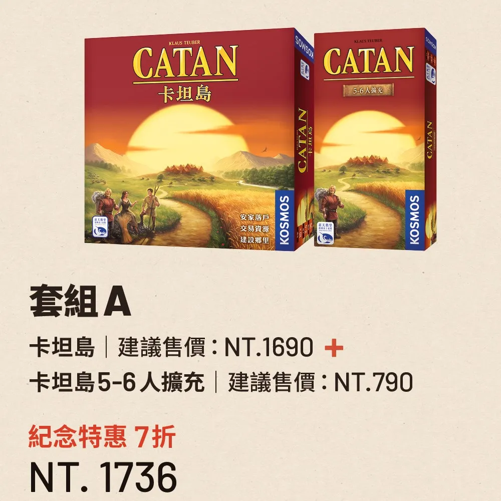 【新天鵝堡桌遊】卡坦島5-6人擴充版 Catan 5-6 Player Expansion－中文版 歷史價格詳細信息