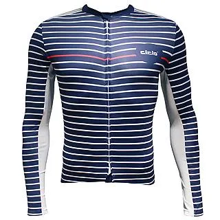 【CICLO】SS PRO LIGHT JERSEY 經典藍白條紋 運動騎行短袖車衣 歷史價格詳細信息