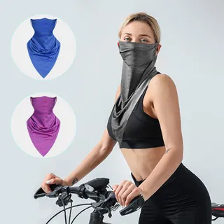 【活力揚邑】冰絲涼感降溫防曬口罩面罩 吸濕排汗頭帶止汗帶 防風圍脖頭套頭巾(多色可選) 歷史價格詳細信息