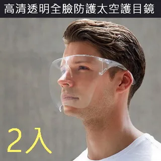 高清透明全臉防護太空護目鏡 2入 歷史價格詳細信息