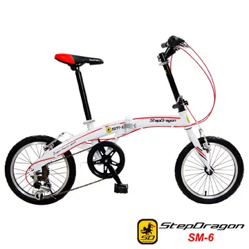 【StepDragon】SM-8 16吋小海豚 限定版 日本Shimano 6速 轉把式定位變速器 搭配建大外胎 折疊車 歷史價格詳細信息