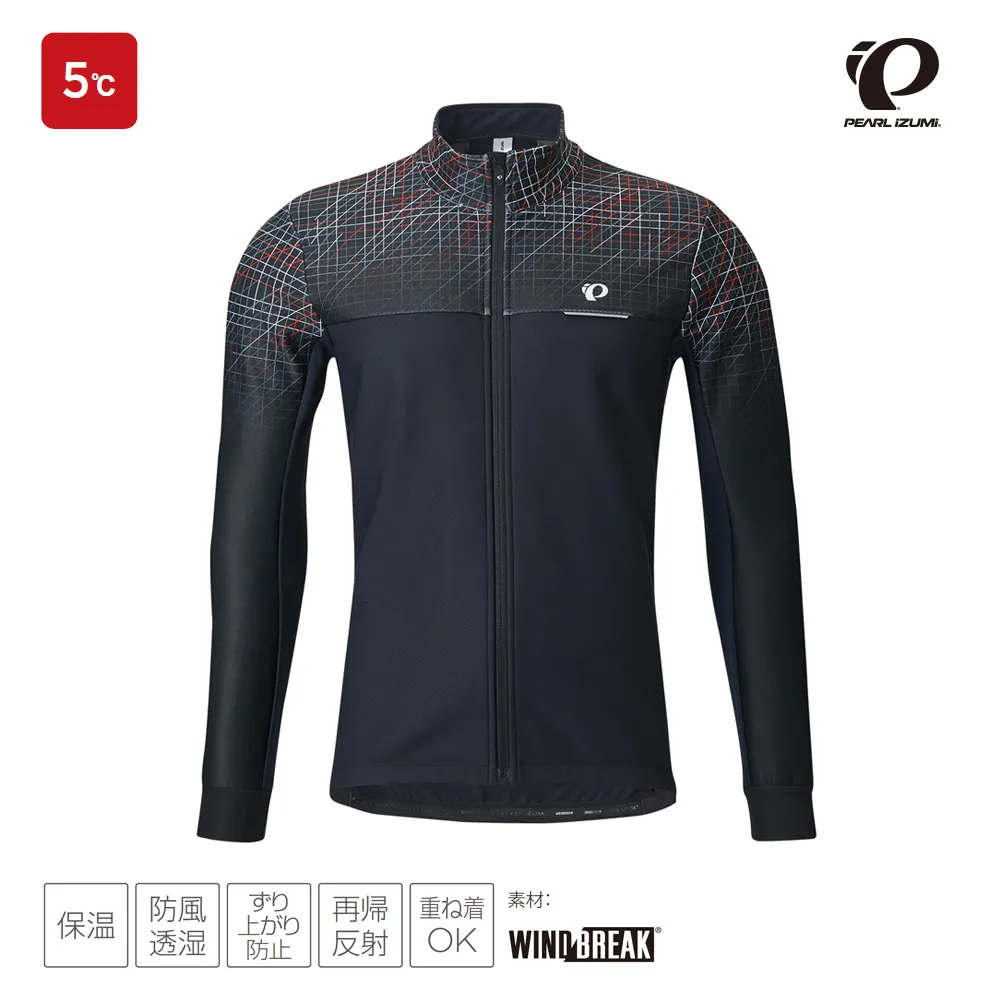 【Pearl izumi】 3500-BL-3 日本進口 保溫防風透濕男車外套  黑紅 歷史價格詳細信息