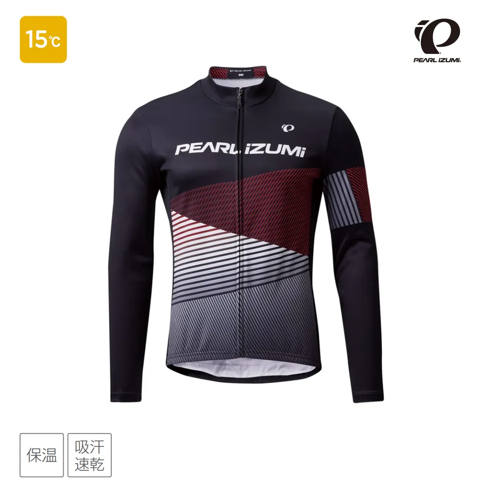 【Pearl izumi】3400-BL-1 男款冬季15度 保暖 吸汗速乾長袖車衣 黑 歷史價格詳細信息