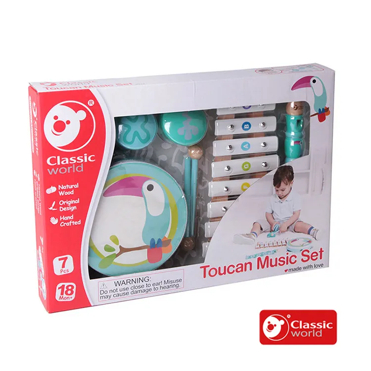 《德國Classic world》藍色叢林樂器套組【音樂啟蒙_適合18個月以上】客來喜經典木玩具－官方直營 歷史價格詳細信息
