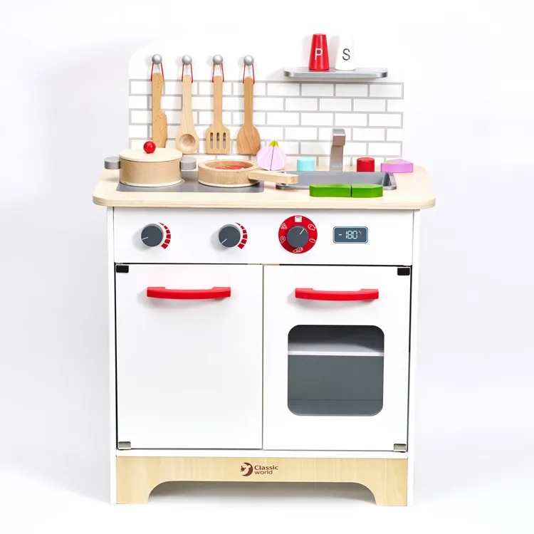 《德國Classic world》白色經典廚房組 【扮家家酒_適合3歲以上】客來喜經典木玩具－官方直營 歷史價格詳細信息
