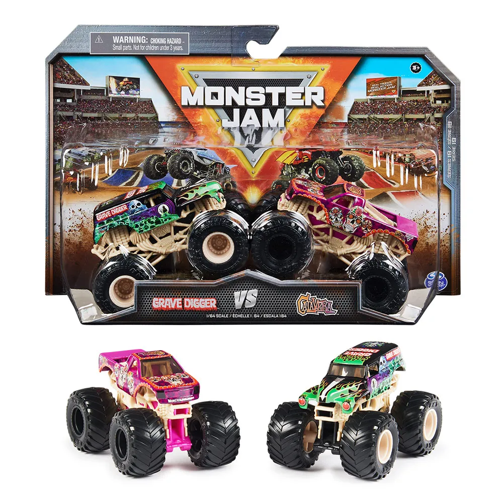 【MONSTER JAM 怪獸卡車】美國怪獸大腳車1:64系列變色車-2入 (加拿大SPIN MASTER品牌兒童玩具車) 歷史價格詳細信息