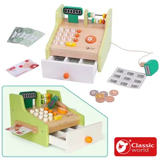 《德國Classic world》小老闆木製收銀機【益智啟蒙_適合3歲以上】客來喜經典木玩具－官方直營 歷史價格詳細信息