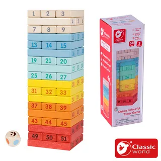 【德國 classic world 客來喜經典木玩】彩虹數字疊疊樂《3752》 價格比較,價格查詢,歷史價格詳細信息