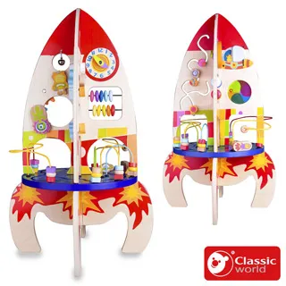《德國Classic world》火箭工具台【益智積木_適合3歲以上】客來喜經典木玩具－官方直營 歷史價格詳細信息