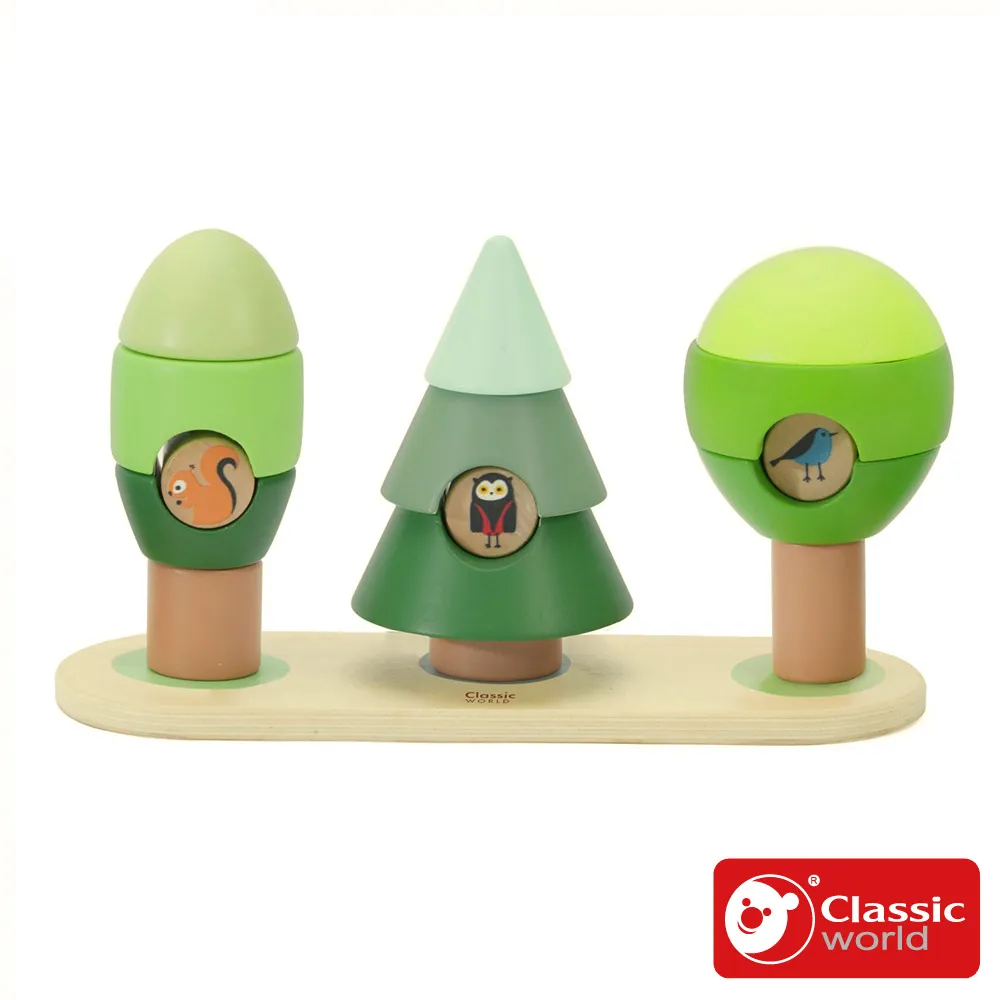 《德國Classic world》森林堆疊趣【幼兒啟蒙_適合10個月以上】客來喜經典木玩具－官方直營 歷史價格詳細信息