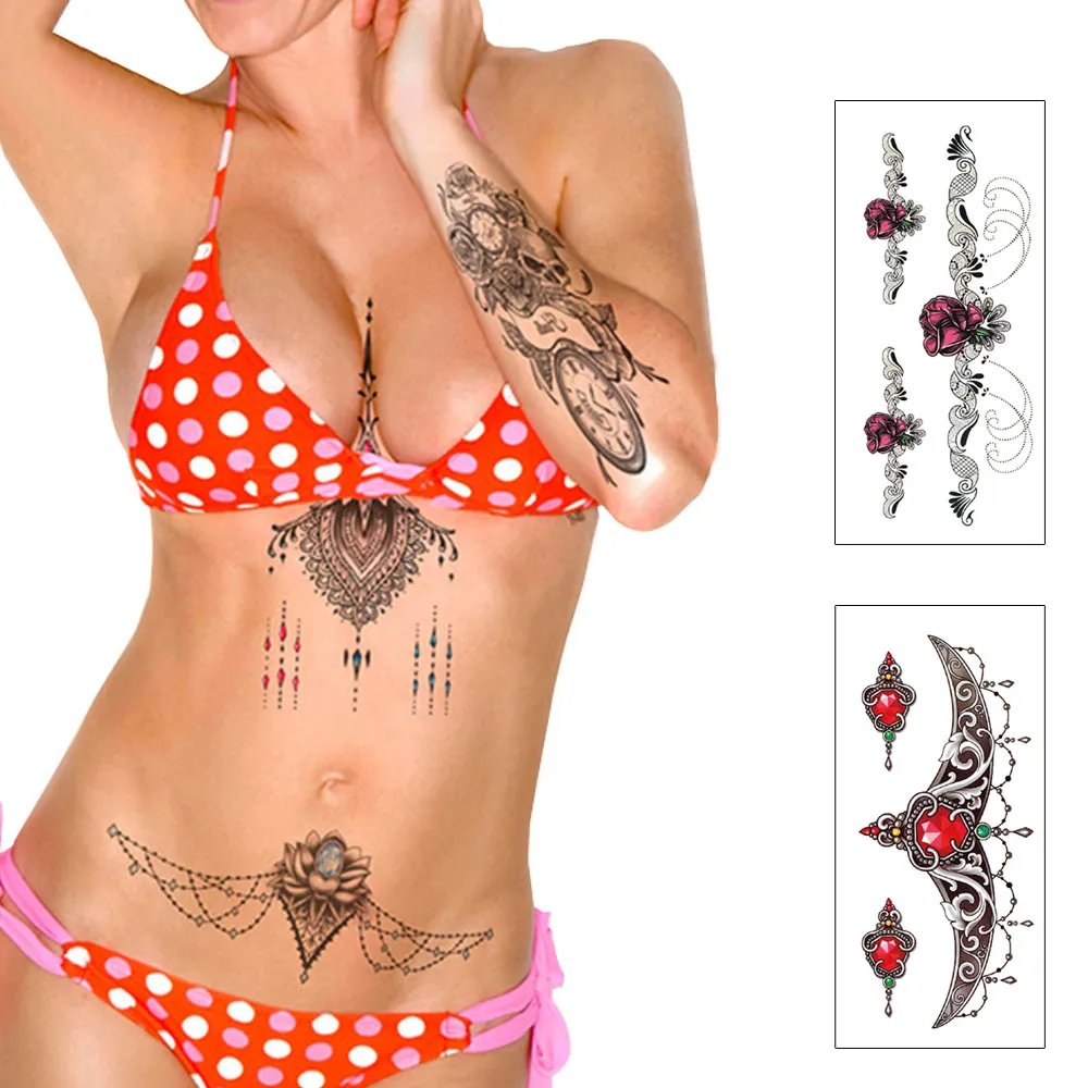 【Mesenfants】(6入)刺青貼紙 果汁草本紋身貼紙 半永久微刺青 長效持久型6*10.5cm 歷史價格詳細信息