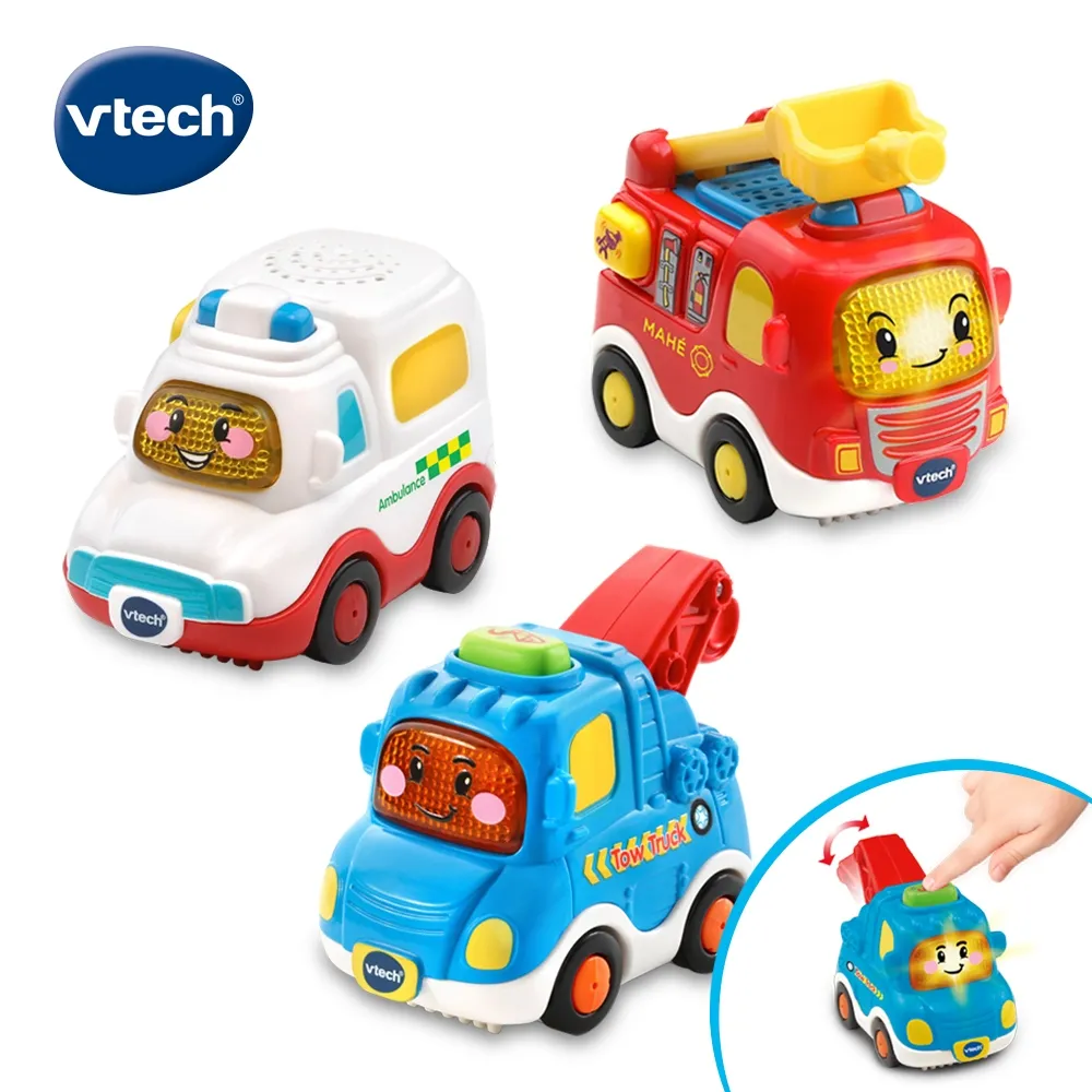 Vtech 嘟嘟聲光互動車組-3入 (3款可選)【麗兒采家】 歷史價格詳細信息