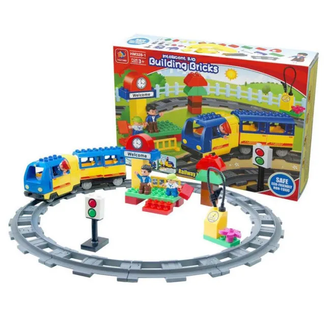 電動火車八字軌道3d立體拼圖木製玩具益智拼裝diy創意玩具 歷史價格詳細信息