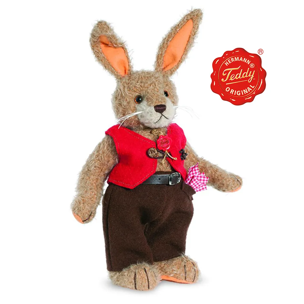 【HERMANN TEDDY】德國赫爾曼泰迪熊偶公仔絨毛娃娃泰迪熊快樂棕白貓 歷史價格詳細信息