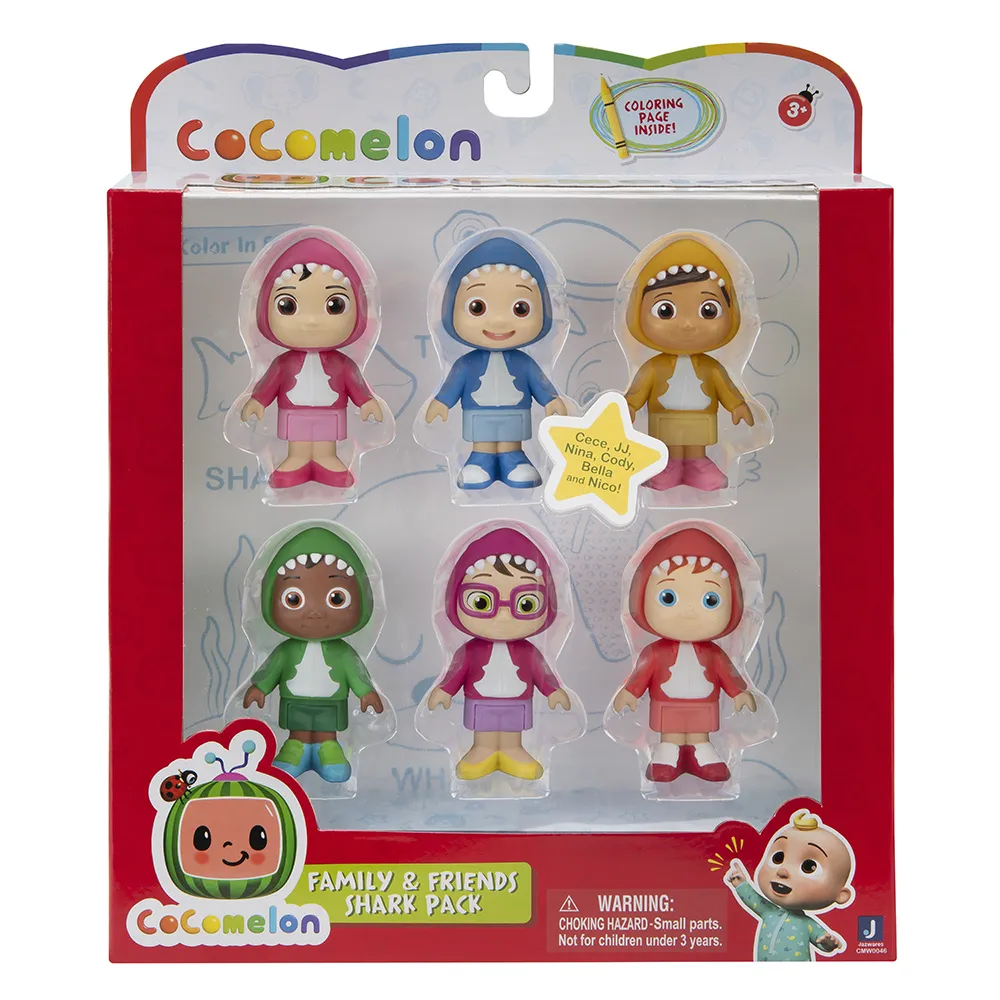 Cocomelon - 可可瓜 鯊魚系列人偶6入組 歷史價格詳細信息