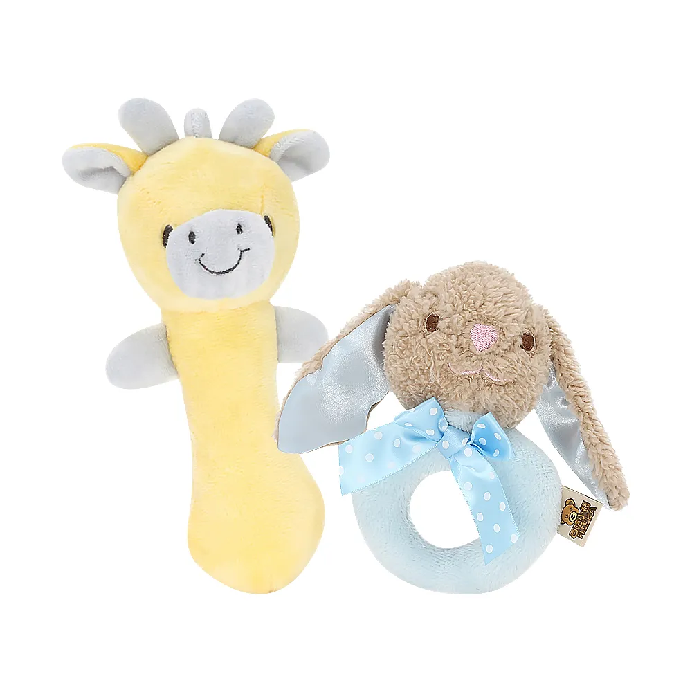 嬰兒手搖鈴 1組2入棉柔安撫玩具 響鈴bb有聲寶寶玩具-雪倫小舖 歷史價格詳細信息