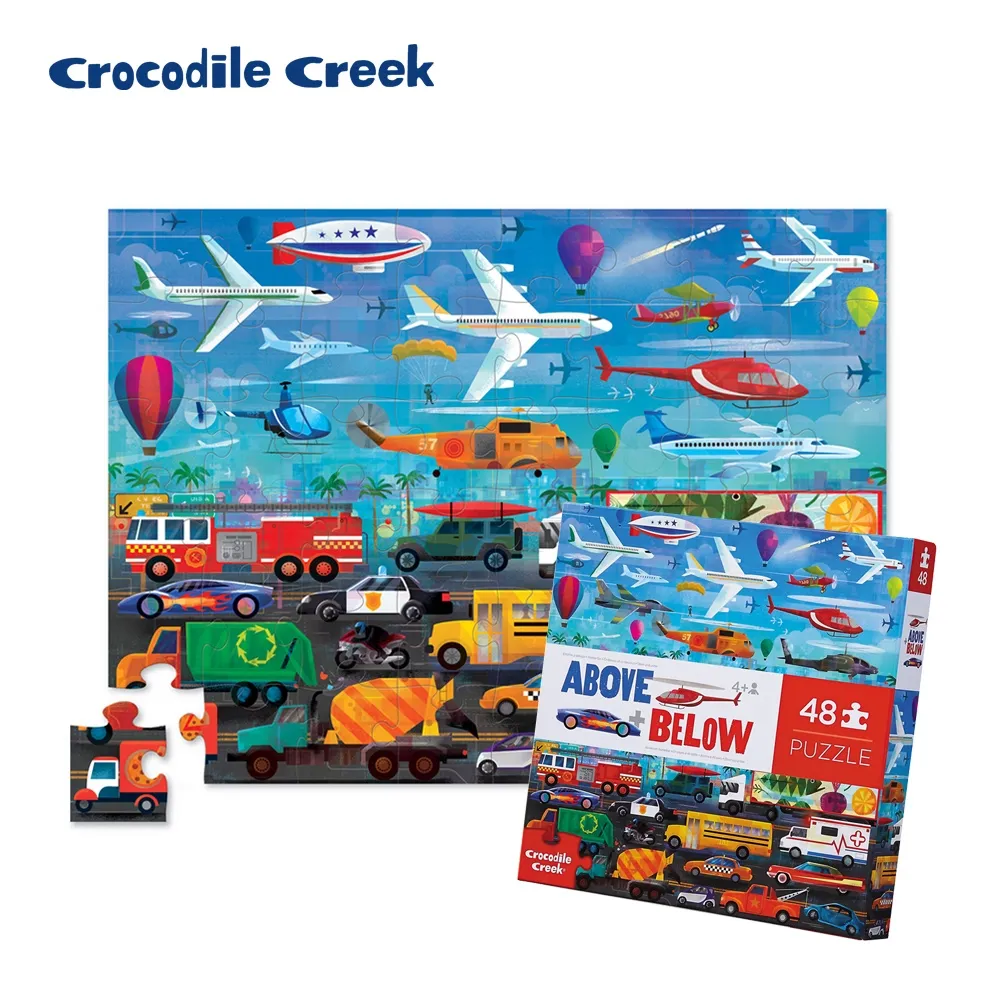 【美國Crocodile Creek】探索主題拼圖48片-探索交通 價格比較,價格查詢,歷史價格詳細信息