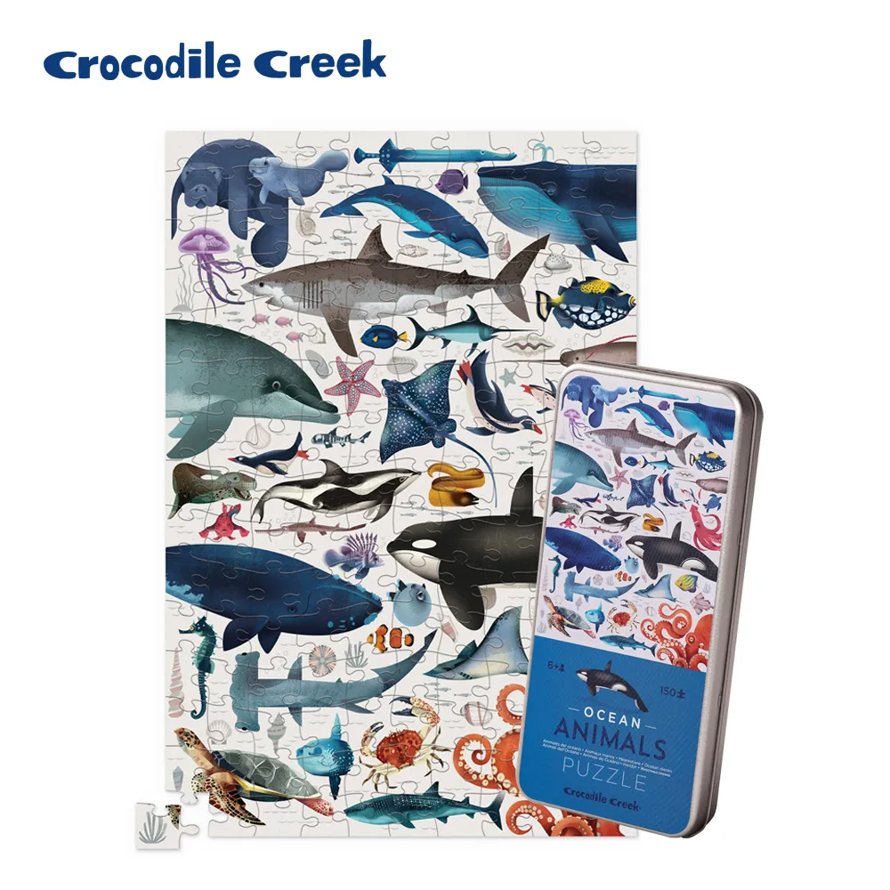【 美國 Crocodile Creek 】 動物圖鑑主題盒拼圖-非洲動物 歷史價格詳細信息