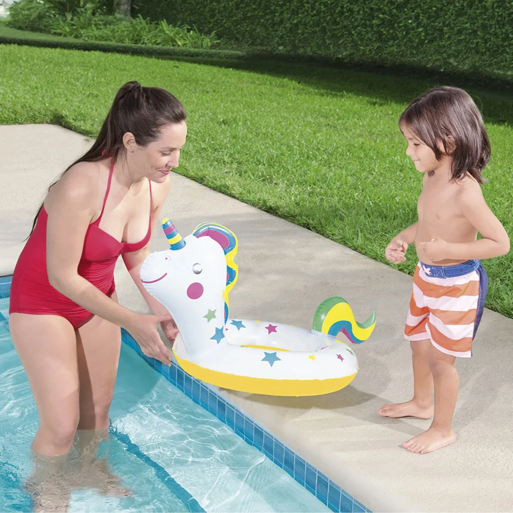 游泳圈Bestway兒童水上坐騎火烈鳥游泳圈成人玩具網紅浮排泳池充氣浮床救生圈 歷史價格詳細信息