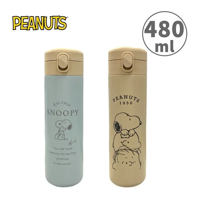 SNOOPY史努比 史努比不鏽鋼彈蓋運動水壺 水瓶 500ml【收納王妃】 歷史價格詳細信息