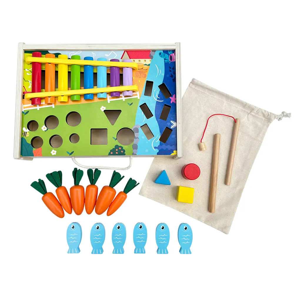 木製鐵盒磁性創意拼圖幼兒童早教幾何形狀立體拼圖組裝益智力玩具 歷史價格詳細信息