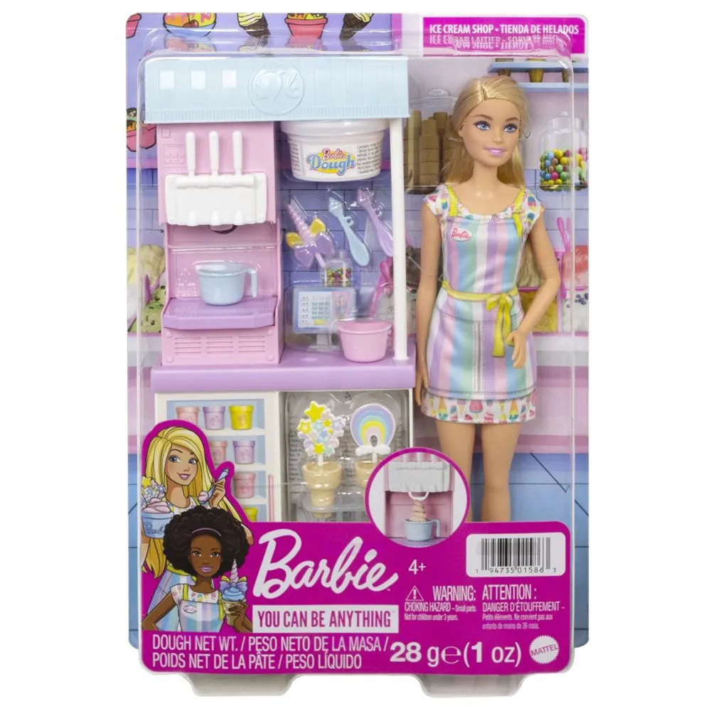 Mattel 芭比冰淇淋店組合  Barbie 芭比 娃娃 正版 美泰兒 歷史價格詳細信息