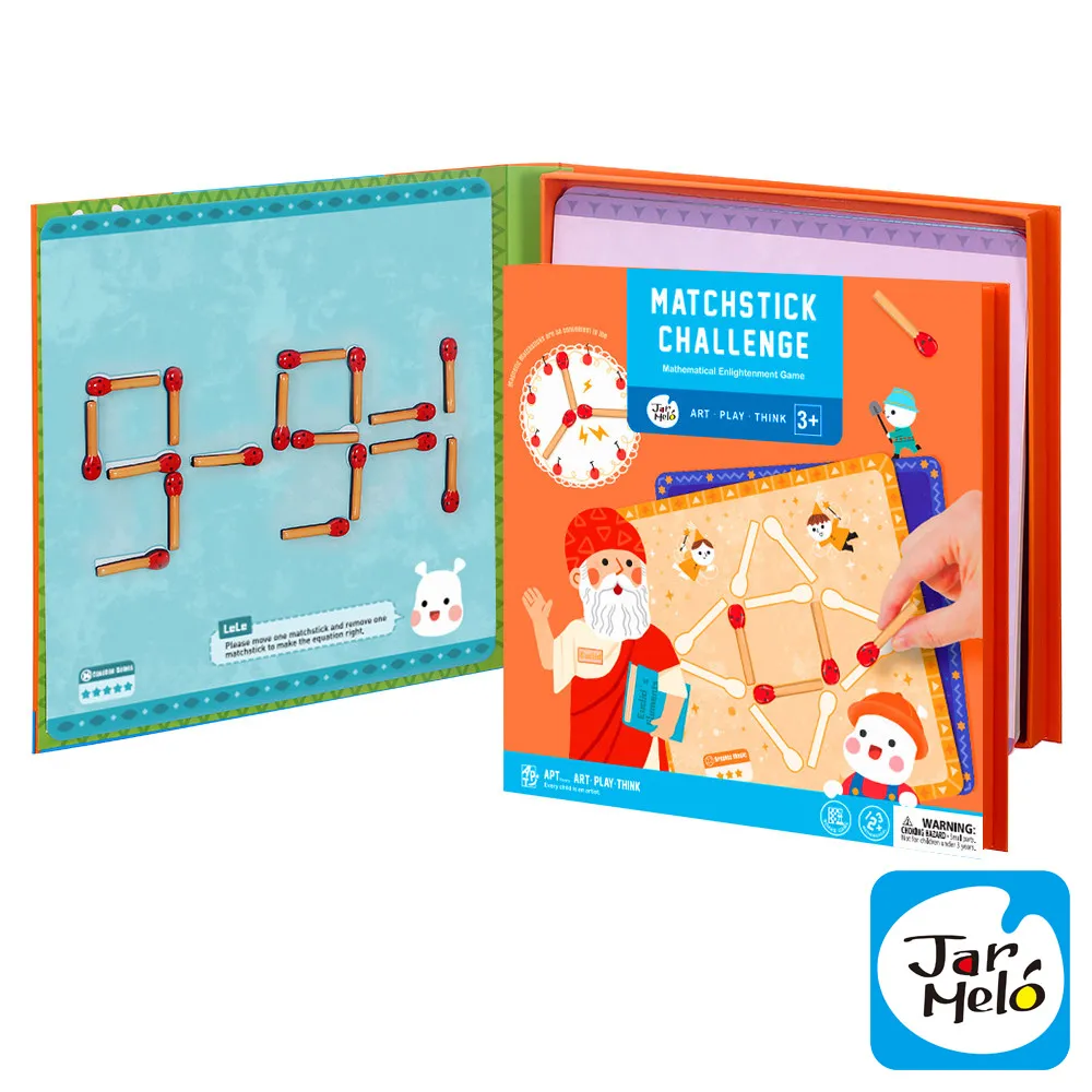 【JarMelo 原創美玩】奧數啟蒙遊戲-火柴挑戰 JA94181 (提供中文說明書連結) 歷史價格詳細信息