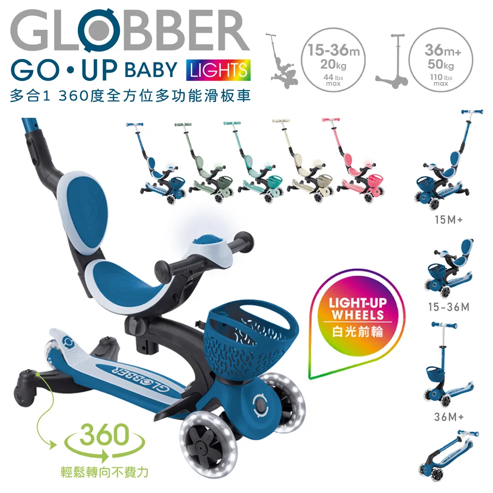 【GLOBBER 哥輪步】GO•UP 4合1運動版多功能滑板車升級款 - 多款任選 歷史價格詳細信息