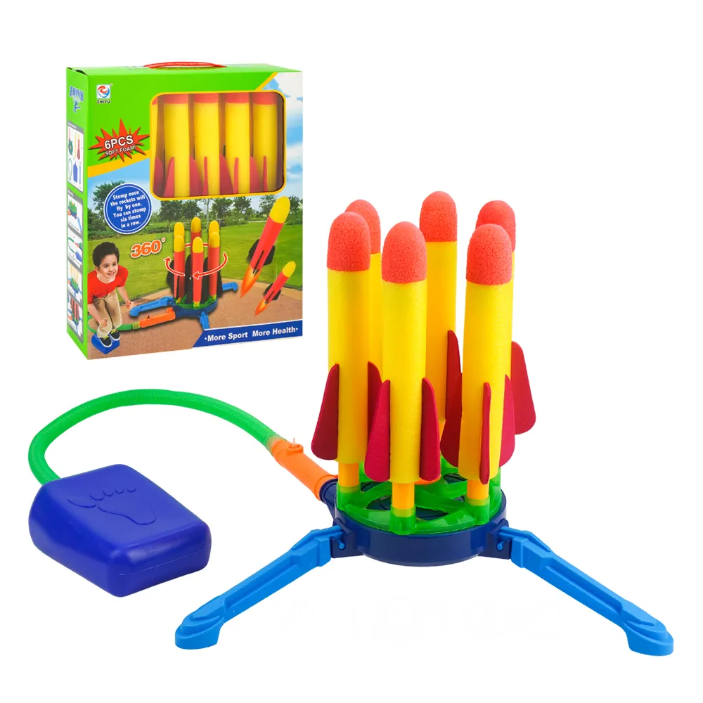 360度旋轉連續發射飛天火箭(腳踏式/帶LED燈光/附6支火箭)(多人露營遊戲)(2315) 歷史價格詳細信息