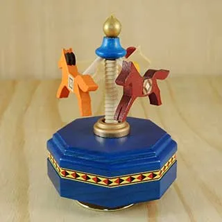旋轉木馬音響浪漫桌面擺件木馬音箱可插卡音頻線桌面音響 歷史價格詳細信息
