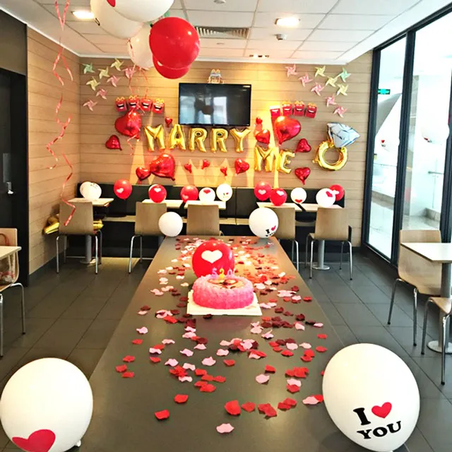 求婚浪漫氣球套餐豪華版 附打氣筒+膠點 派對布置 告白氣球 慶祝 DIY 情人節 廠商直送 現貨 歷史價格詳細信息