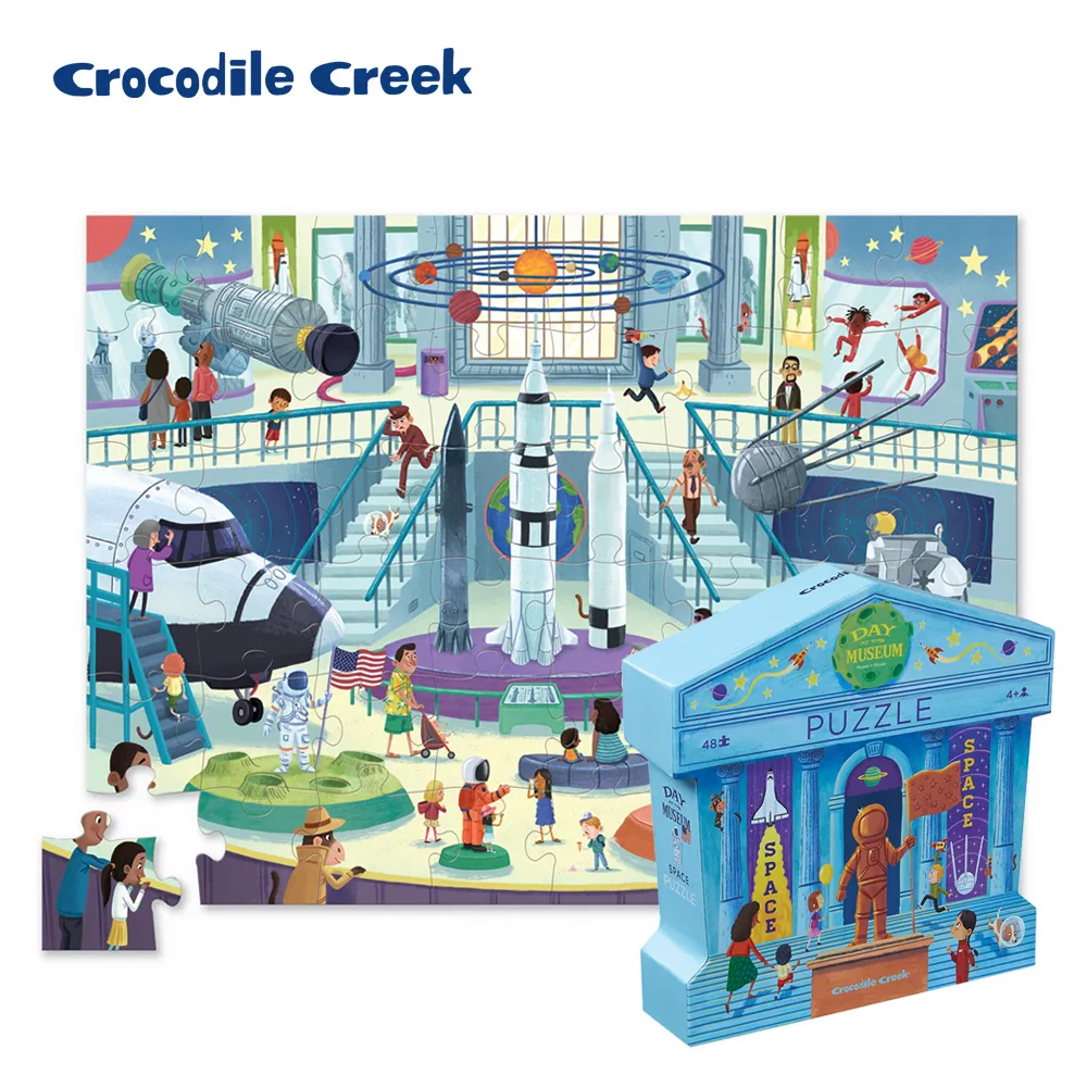 【 美國Crocodile Creek 】博物館造型盒學習拼圖-美術館 歷史價格詳細信息
