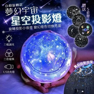 夢幻宇宙3D仿真 USB充電式 15cm拍拍星空燈(3色光) 歷史價格詳細信息