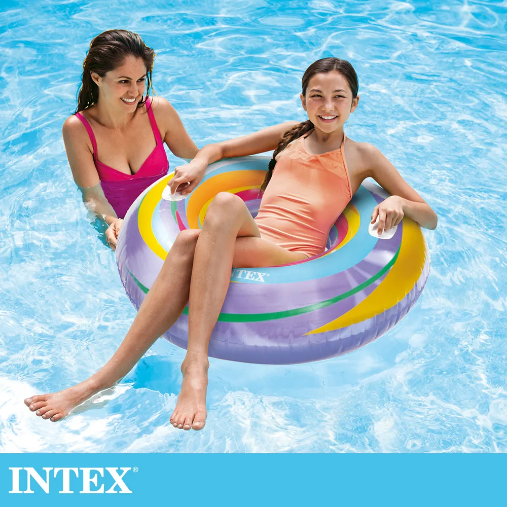 INTEX 亮彩雙握把充氣泳圈-直徑76cm-3種顏色可選(59258) 歷史價格詳細信息