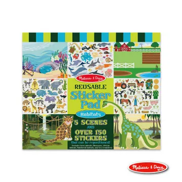 美國 Melissa & Doug 貼貼樂 – 靜電貼紙收藏簿【動物】 歷史價格詳細信息