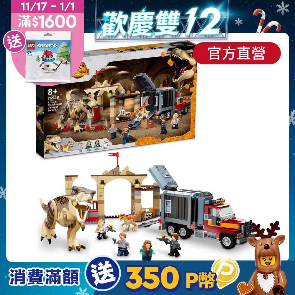 LEGO樂高 侏儸紀世界 76945 Atrociraptor Dinosaur: Bike Chase 歷史價格詳細信息